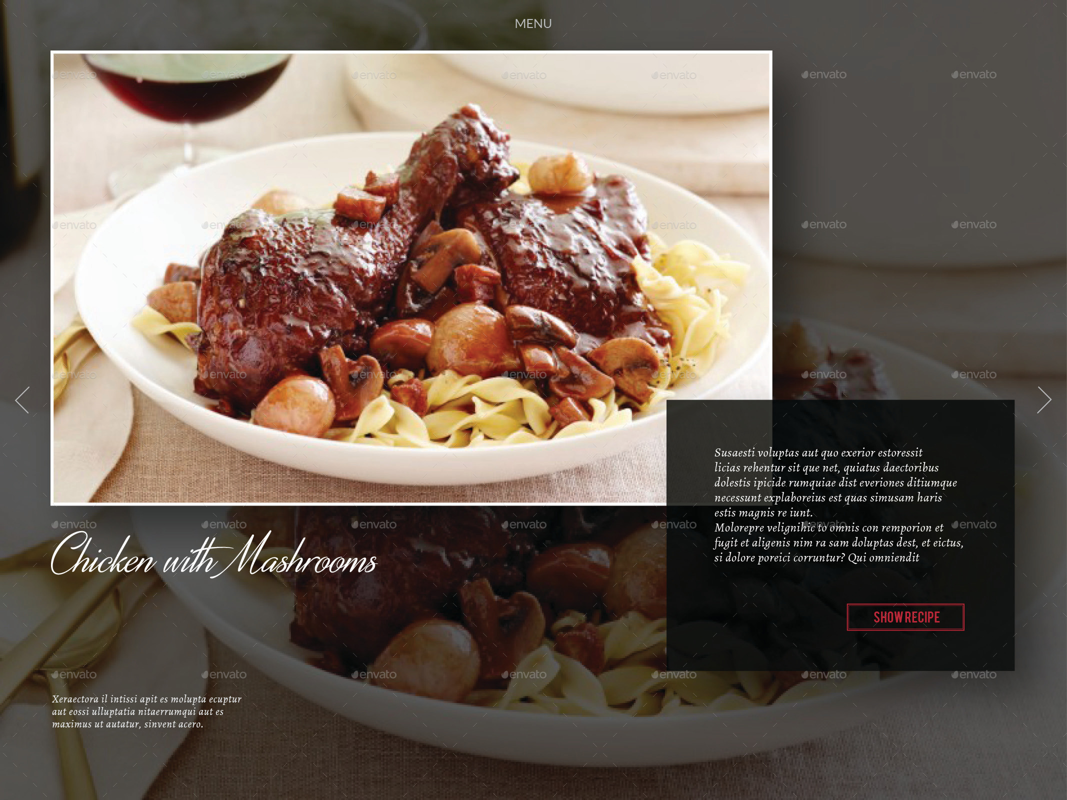 Interactive CookBook or Restaurant Menu by Milos83 GraphicRiver